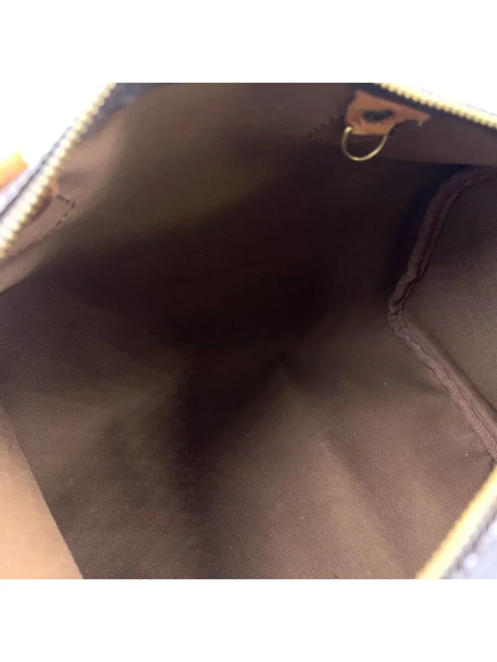 Louis Vuitton Speedy 30 Monogram Leather Brown Handbag Gold